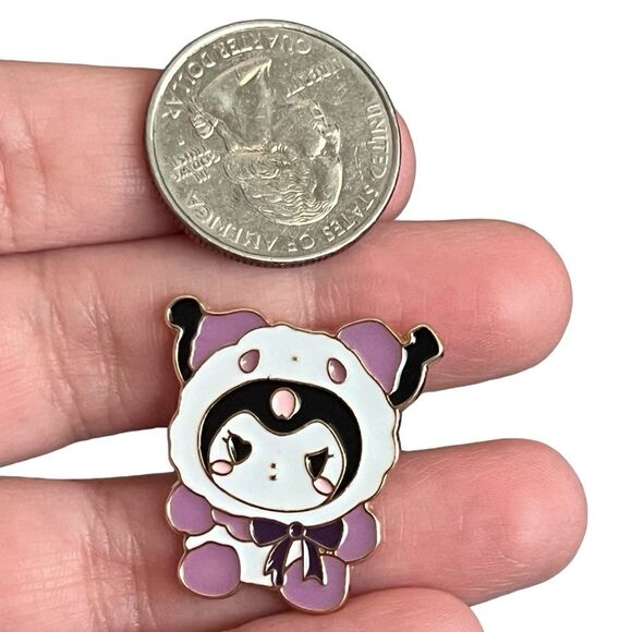 Kawaii Purple Winter Coat Bunny Enamel Pin - Picture 10 of 11